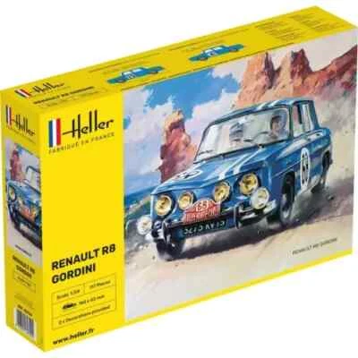 HELLER 1:24 KIT AUTO  RENAULT R8 GORDINI DECALS  2 VERSIONI  117 PEZZI     80700 - Immagine 1 di 3
