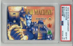 1995 MARVEL OVERPOWER WAR MACHINE STAT CARD PSA 10 LOW POP 4 RARE - Picture 1 of 2