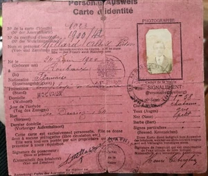 Ausweis Guerre 1914-18, Mouvaux (Nord 59), Laisser-passer allemand Militaire WW1 - Picture 1 of 5