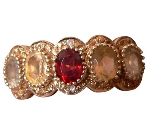 Gems TV 9ct Yellow Gold Ring Size N (UK) - Picture 1 of 5