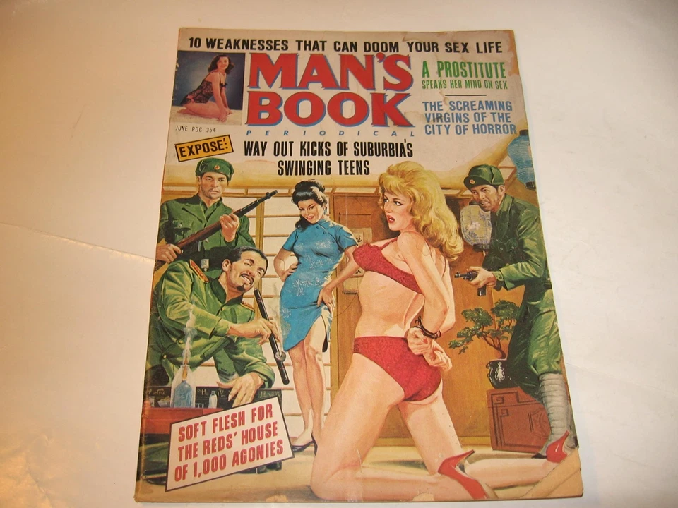 Man's Book Vol.4 #3 June '65  Men's Action Adventure Stories -rare- Foto 1 de 1