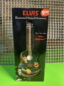 Elvis Presley Illuminated Guitar Musical Ornament Plays “Blue Christmas” - Picture 1 of 7