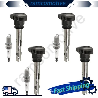 4x Bobina de encendido y bujía de iridio para Volkswagen Beetle 2012-2013 2,0 L Foto 1 de 4