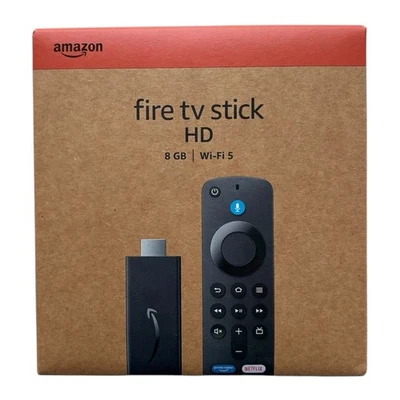 Amazon Fire TV Stick HD Schwarz Streaming Player Alexa-Sprachfernbedienung NEU - Bild 1 von 4