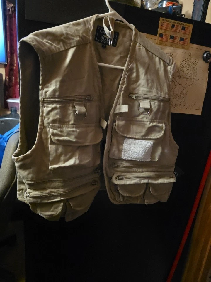 Chaleco utilitario/pesca con mosca Crystal River grande aprox 3" ajuste stock antiguo/nuevo Foto 1 de 1