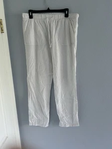 Love Tree große Damen Strandhose weiß Überwurf Kordelzug - Bild 1 von 3