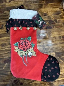¡BRET MICHAELS PETS ROCK! 16" KITTY CAT NAVIDAD MEDIAS CAMPANAS ROSA CALAVERA 2012 - Imagen 1 de 11