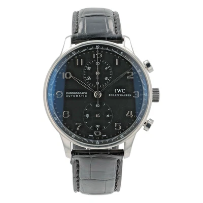 IWC Portuguese Stainless Steel Black Dial 41mm Automatic Men’s Watch IW371447 - Image 1 of 4