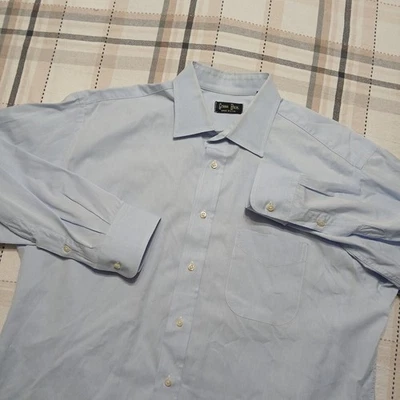 Gitman Bros Men’s Long Sleeve Blue Cotton Oxford Button Shirt Size L (16.5-34) - Image 1 of 4