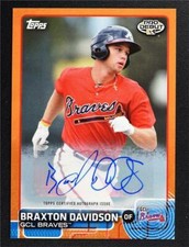 2015 Topps Pro Debut Autographs Orange #180 Braxton Davidson Auto /25 - NM-MT