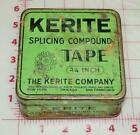 Vintage Advertising Tin Kerite Splicing Compound Tape 3/4 INCH Decor Green