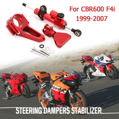 Kit de montaje de soporte estabilizador amortiguador de dirección para Honda CBR600F F4 F4i 1999-2007 Foto 1 de 4