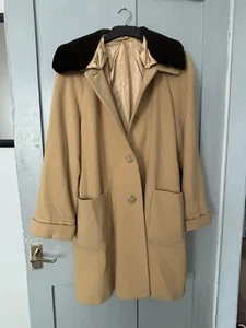 Vintage Cashmere Blend Coat Size 14 - Picture 1 of 8
