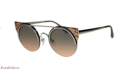 Gafas de sol redondas BVLGARI BV6088 202218 dorado mate/naranja lentes gris claro 54 mm Foto 1 de 4