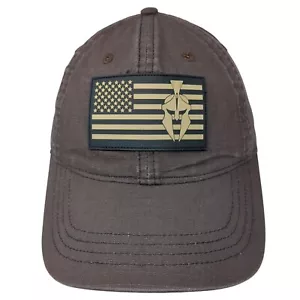 Kryptek American Flag Strapback Hat Brown OS Adjustable Embroidered 6 Panel - Picture 1 of 8
