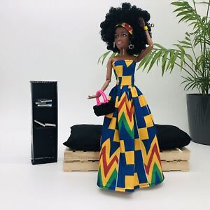 Beautiful African-American/Black Barbie doll with a nice dress