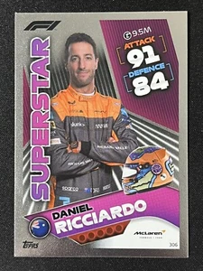 Topps F1 Turbo Attax #306 2022 Daniel Ricciardo Superstar - Imagen 1 de 2