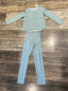 Old Navy Yourh Softest Tee and leggings set green size large 10-12 - Picture 1 of 11