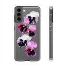 Beautiful Pansy Flower Clear Case iPhone 15 series