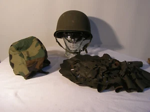 Casco casco acciaio casco militare U-SCH 71 con casco interno e 2 x rivestimenti mimetici - Foto 1 di 6