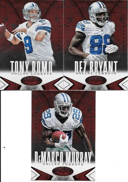 ROMO, BRYANT, MURRAY  2014 CERTIFIED CAMO RED #'S 26,27,28  FREE COMBINE S/H - Image 1 of 1