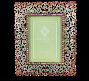 New Old Stock Margeaux Concepts Frame Pink Rhinestones Enamel Jeweled 3X4 Photo - Picture 1 of 12