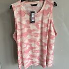 Marks And Spencer Ladies The Relaxed Sleeveless T Shirt Pink Mix Size 22