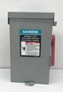 Siemens General Duty Enclosed Switch 30A 240VAC 250VDC - Picture 1 of 7