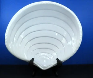 Vintage A. Santos Portugal weiß groß 15,5" x 14" Muschelschale Serviertablett - Bild 1 von 8