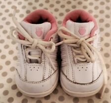 infant shoes size 2 K Swiss White & Pink