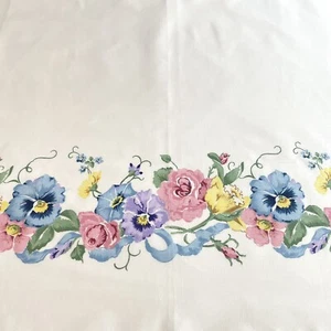 Vintage 1994 Daisy Kingdom In The Garden White Double Border Cotton 3 Yards - Picture 1 of 4