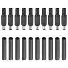 5.5x2.5mm DC Male Plug, 15 Pack DIY DC Barrel Connector with Heat Shrink Tube