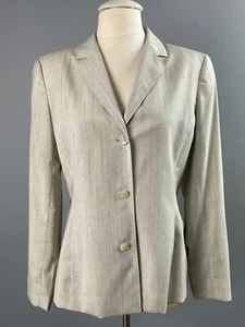 ANNE KLEIN Women 100% Light Fine Wool Sand Color Suit Classic Size 6 - Picture 1 of 5
