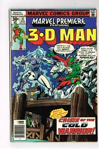 MARVEL PREMIERE #37 MARVEL COMICS 1977 FINO+ 3-D MAN THOMAS & CRAIG EDAD DE BRONCE - Imagen 1 de 2