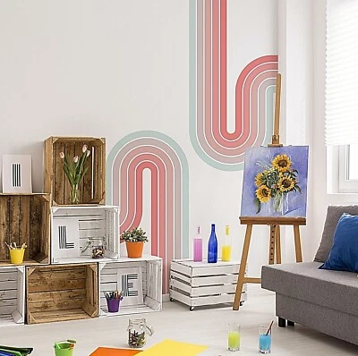 Colorful Fountain Rainbow Wall Decals, Stickers, Mural, Wall Art Decoration 676 - Image 1 of 4