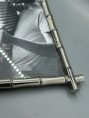 Marco de granero de cerámica placa de plata bambú, foto de 8x10”, caballete independiente ~ leer Foto 1 de 4