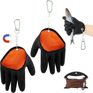 2PCS Fishing Catching Gloves with Magnet Release,Non-Slip,Puncture- Water proof - Picture 1 of 9
