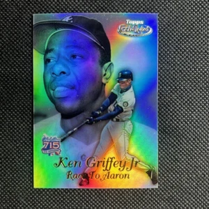 1999 Topps Gold Label RACE TO AARON #7 Ken Griffey Jr rifrattore HOF - Foto 1 di 2