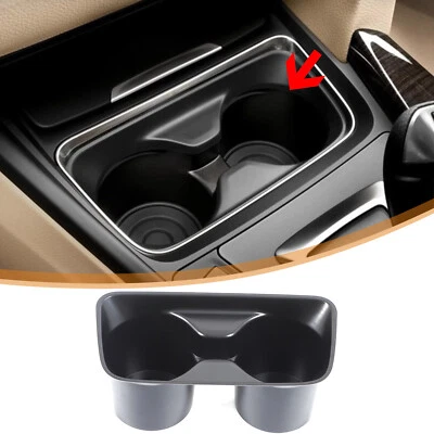 Cubierta protectora de inserción de portavasos de control central negra para BMW F30 F31 2013-2019 Foto 1 de 4