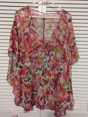 Becca Beach Sheer Cover-up, Bathing Beach Pool, XS, Good Condition, Floral - Image 1 of 4