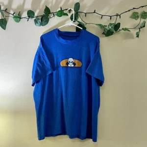 Vintage 90's Alien Workshop Single Stitch Shirt Size Large Blue Skateboard - Picture 1 of 4