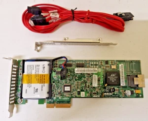 LSI 3Ware 9650SE-4LPML 4 Port SATA Hardware Raid Controller w/BBU & cables PCIe - Picture 1 of 4