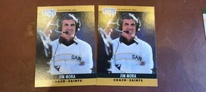 Lot (2) 1990 Pro Set Football cards #221 Jim Mora - Picture 1 of 1