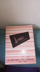 3 Pairs Vintage Lerner seamless Nylon stockings size 10, Cinnamon orig Box NEW - Imagen 1 de 4