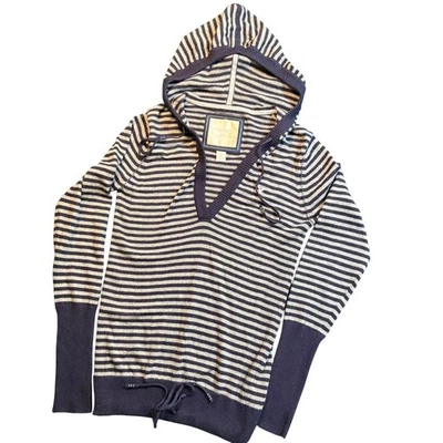 Suéter con Capucha American Eagle Outfitters Mezcla Angora Para Mujer M Gris Marino Cuello en V Foto 1 de 4