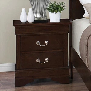 Coaster Louis Philippe 2-Drawer Wood Nightstand in Cappuccino - Picture 1 of 5