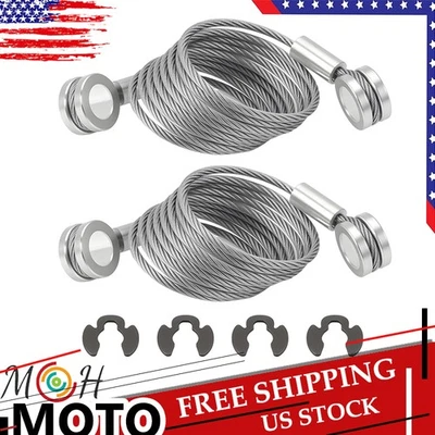 Se adapta a Peterbilt 357 375 377 378 379 cables de retención de capó L92-6000-0718 un par Foto 1 de 4