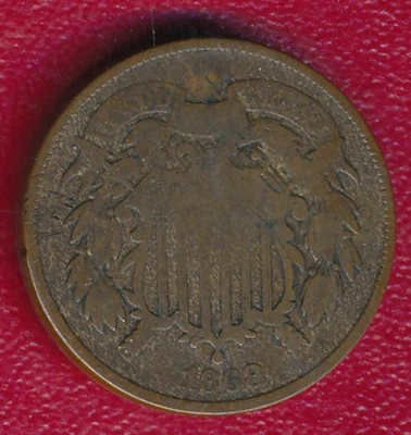 1868 TWO CENT PIECE **VERY NICE CIRCULATED** FREE SHIPPING!! - Image 1 of 2