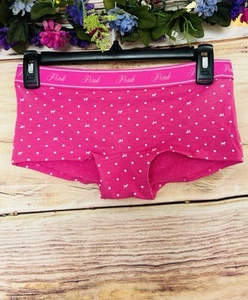 Victoria’s Secret ROSA a pois logo cane cotone pantaloncino intimo ragazzo taglia S nuovo con etichette - Foto 1 di 7