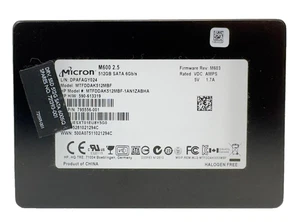 Micron M600 2.5 512GB 7mm SATA III SSD MTFDDAK512MBF Solid State Drive, TESTED - Picture 1 of 3